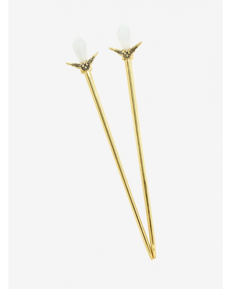 Harry Potter Golden Snitch Crystal Hair Stick Set $7.94 Stick Set