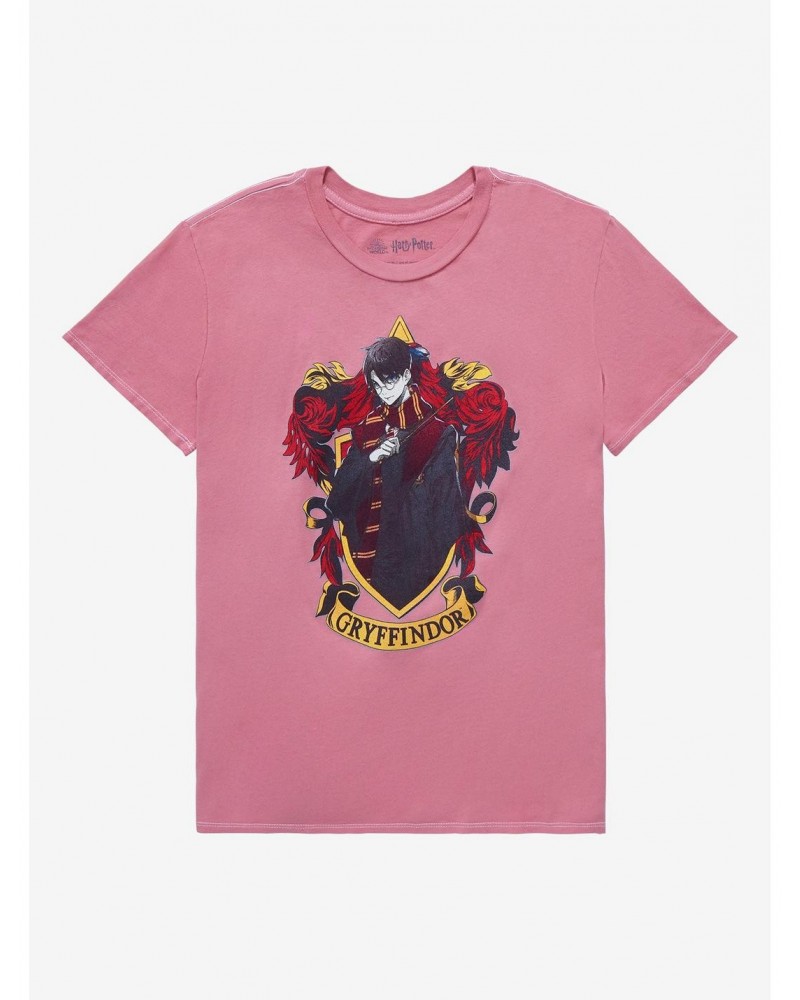 Harry Potter Gryffindor Harry Potter Anime Portrait Boyfriend Fit Girls T-Shirt $9.95 T-Shirts