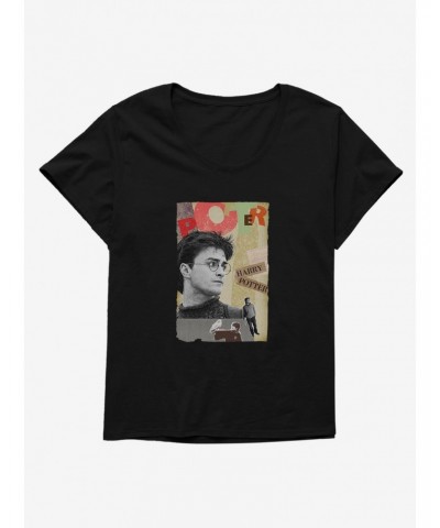 Harry Potter Portrait Retro Scrapbook Girls T-Shirt Plus Size $11.56 T-Shirts