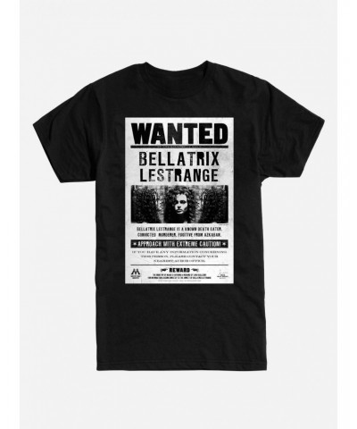 Harry Potter Bellatrix Lestrange Wanted Poster T-Shirt $8.41 T-Shirts