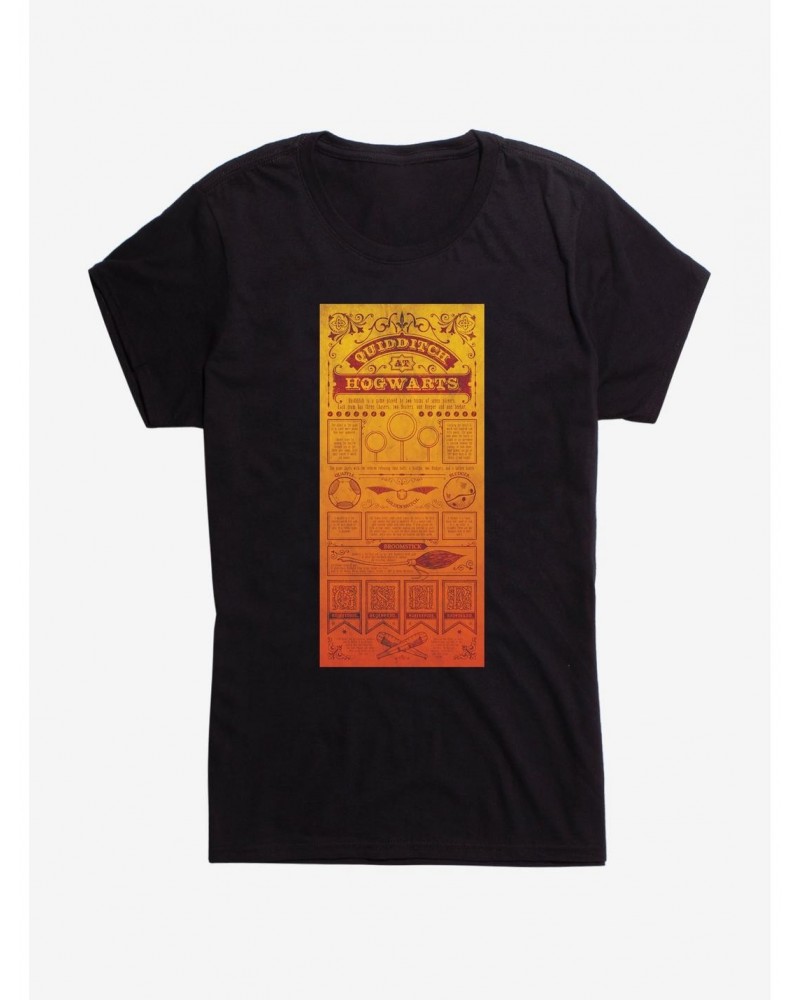 Harry Potter Hogwarts Quidditch Poster Girls T-Shirt $6.97 T-Shirts