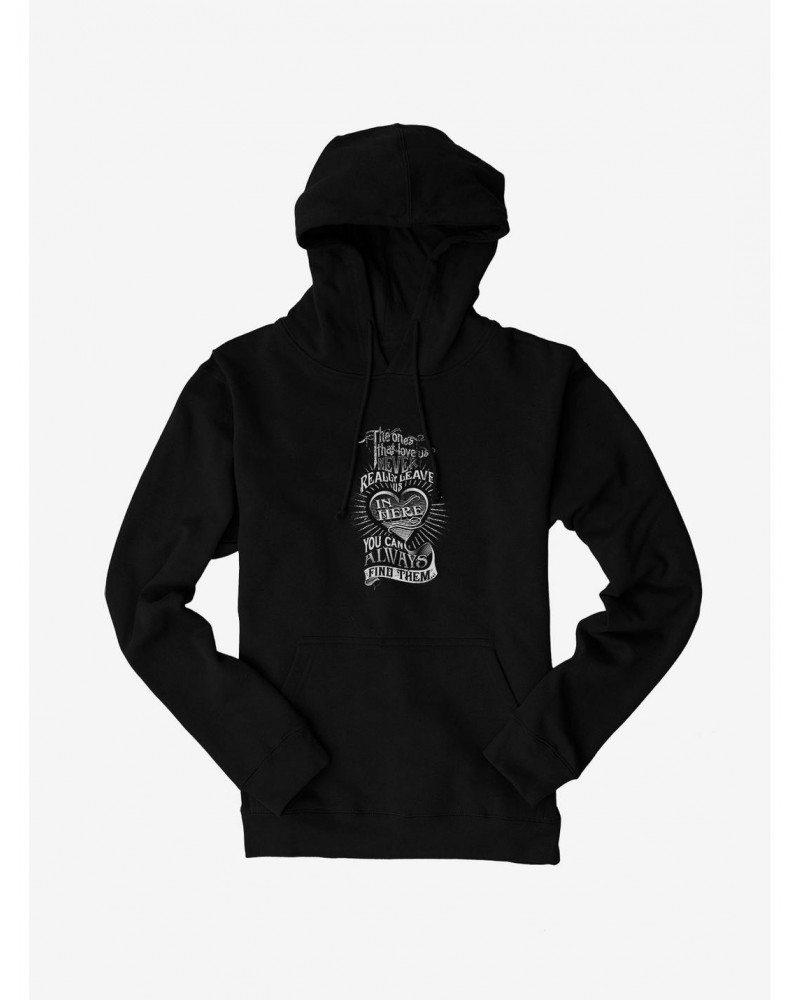 Harry Potter BW Ones That Love Us Quote Hoodie $16.88 Hoodies