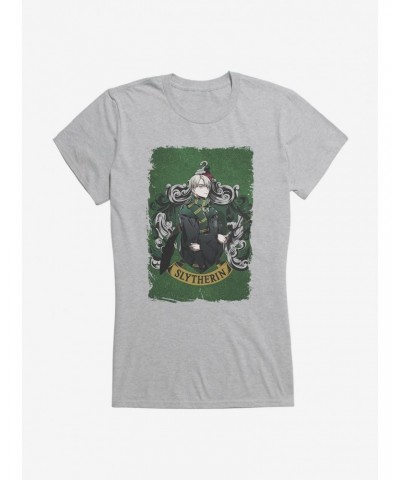 Harry Potter Draco Slytherin Anime Style Girls T-Shirt $8.17 T-Shirts