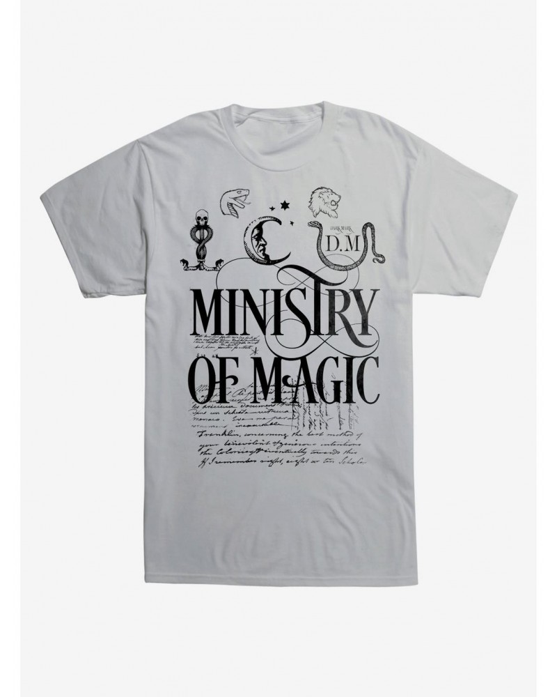 Harry Potter Ministry of Magic Text T-Shirt $7.84 T-Shirts