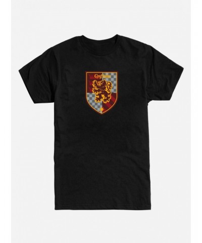 Harry Potter Gryffindor Patterned Logo T-Shirt $5.74 T-Shirts