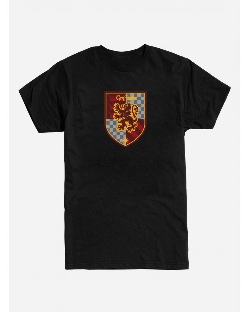 Harry Potter Gryffindor Patterned Logo T-Shirt $5.74 T-Shirts