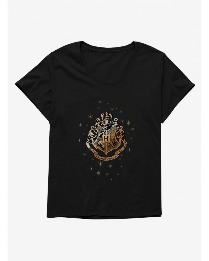 Harry Potter Starry Hogwarts Crest Girls T-Shirt Plus Size $8.32 T-Shirts