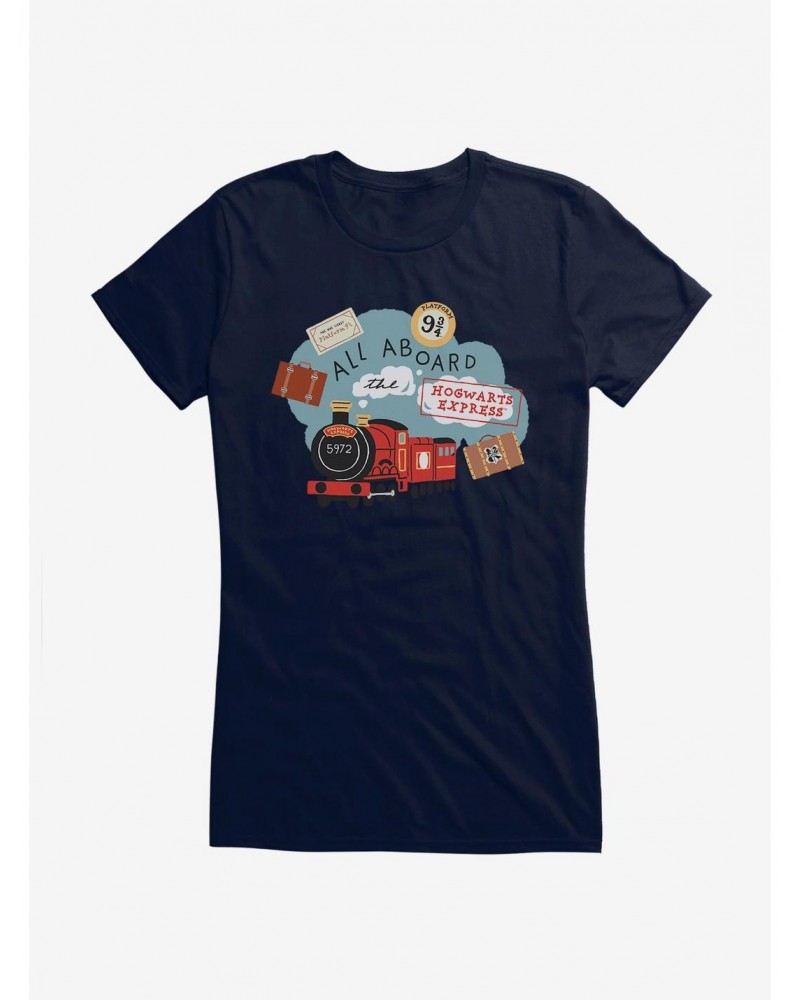 Harry Potter All Aboard Girls T-Shirt $7.97 T-Shirts