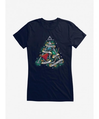 Harry Potter Deathly Hallows Tattoo Graphic Girls T-Shirt $8.76 T-Shirts