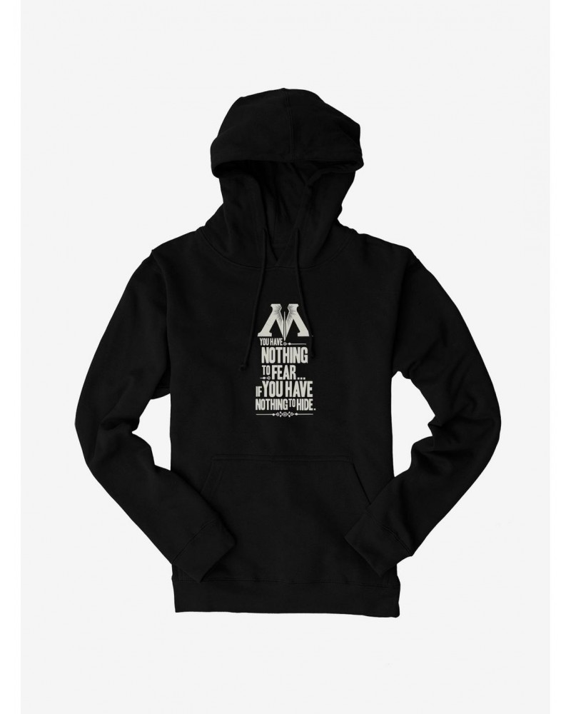 Harry Potter Nothing To Fear Nothing To Hide Hoodie $16.88 Hoodies