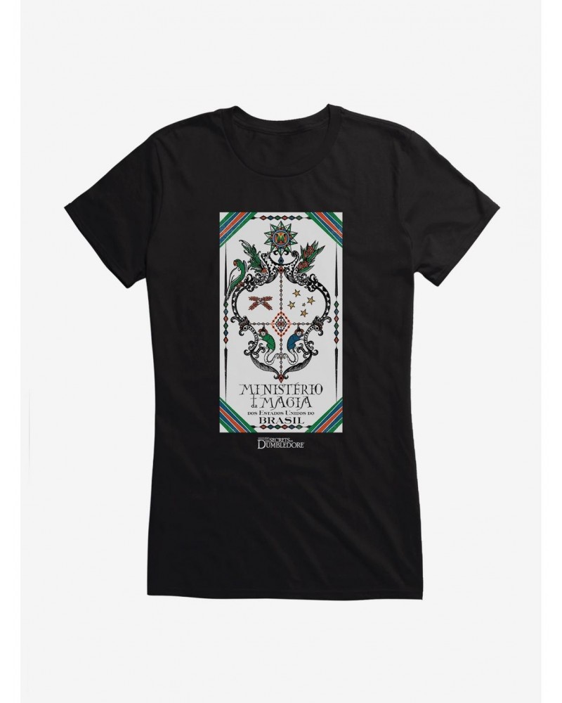 Fantastic Beasts: The Secrets Of Dumbledore Ministerio Da Magia Poster Girls T-Shirt $9.36 T-Shirts