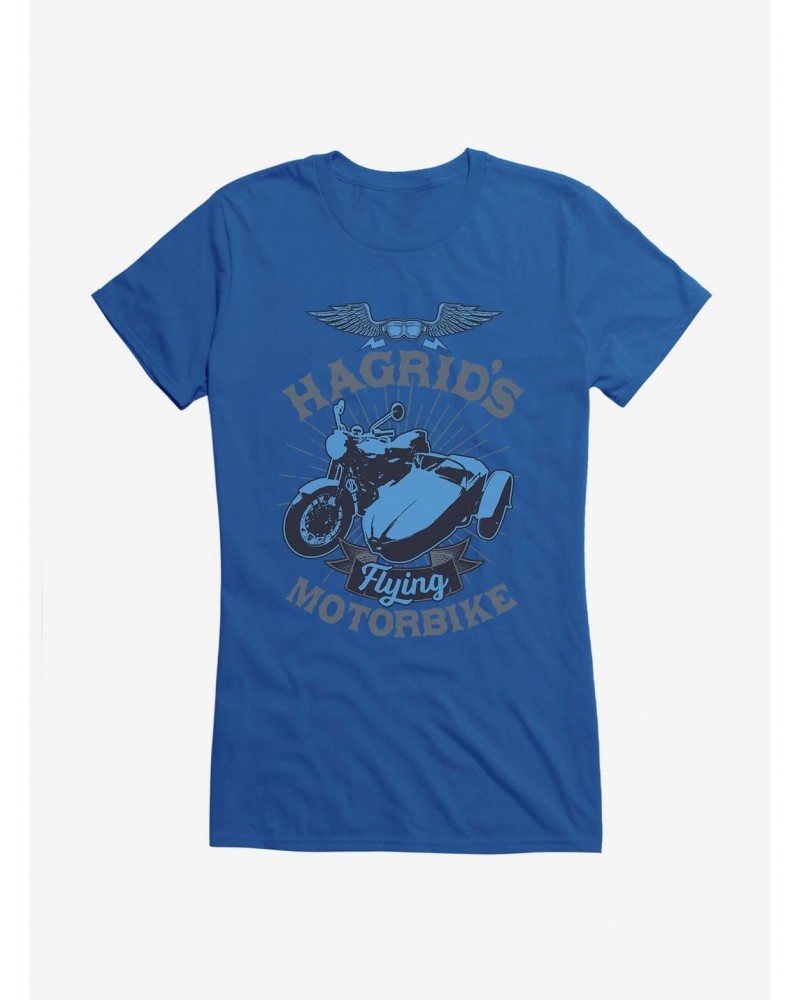 Harry Potter Hagrid's Flying Motorbike Icon Girls T-Shirt $6.57 T-Shirts