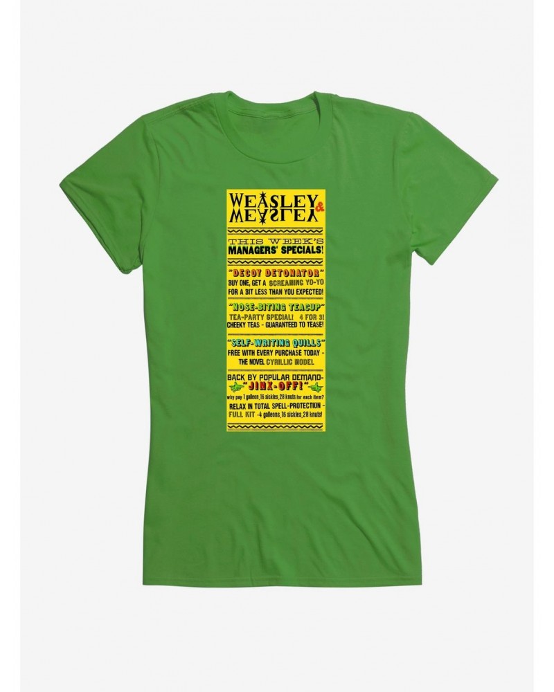 Harry Potter Weasley Wizard Wheezes Poster Girls T-Shirt $8.57 T-Shirts