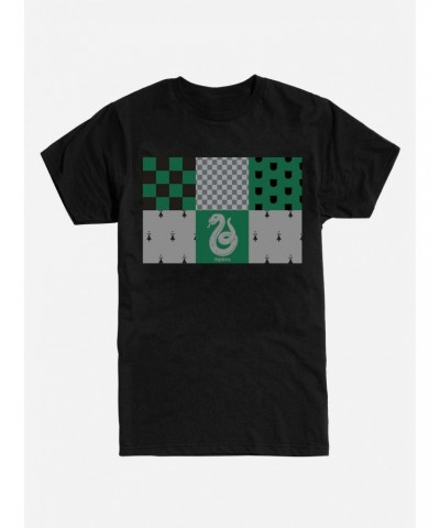 Harry Potter Slytherin Checkered Patterns T-Shirt $6.69 T-Shirts