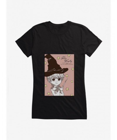 Harry Potter Stylized Ron Sketch Girls T-Shirt $8.37 T-Shirts