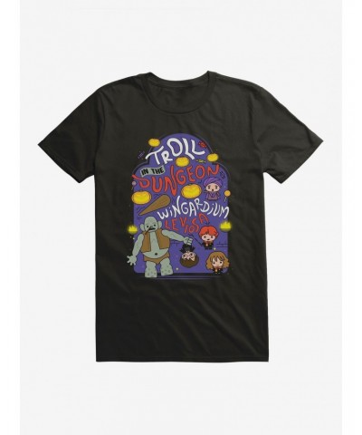 Harry Potter Troll In The Dungeon Wingardium Leviosa T-Shirt $6.69 T-Shirts