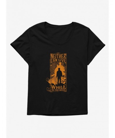 Harry Potter Neither Can Live Girls T-Shirt Plus Size $7.86 T-Shirts