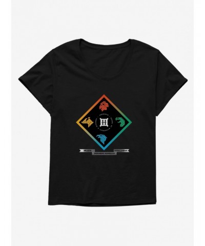 Harry Potter Hogwarts Houses Diamond Logo Girls T-Shirt Plus Size $8.32 T-Shirts