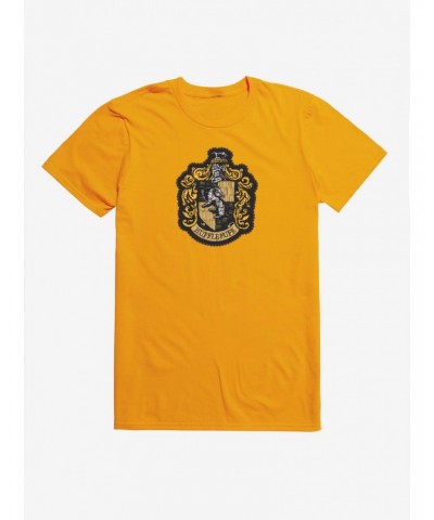 Harry Potter Hufflepuff Coat of Arms T-Shirt $6.88 T-Shirts