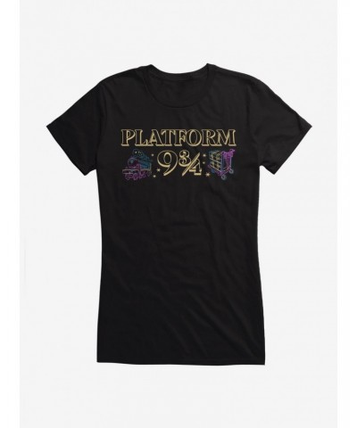 Harry Potter Platform 9 3/4 Train and Luggage Girls T-Shirt $8.80 T-Shirts