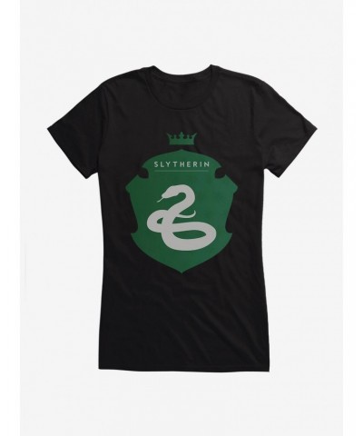 Harry Potter Slytherin Shield Girls T-Shirt $8.76 T-Shirts