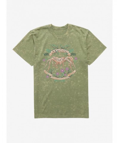 Harry Potter Aragog Spider Flowers Mineral Wash T-Shirt $9.12 T-Shirts