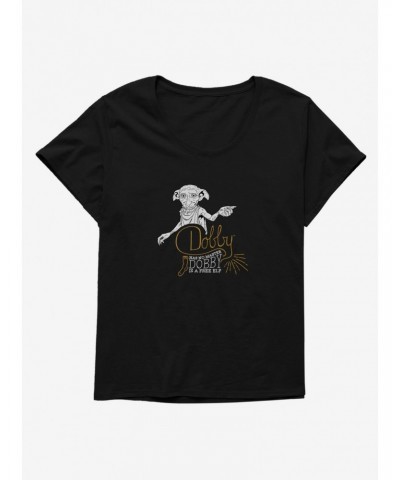 Harry Potter Dobby Is A Free Elf Girls T-Shirt Plus Size $10.64 T-Shirts