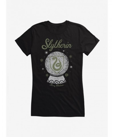 Harry Potter Snow Globe Slytherin Girls T-Shirt $8.57 T-Shirts
