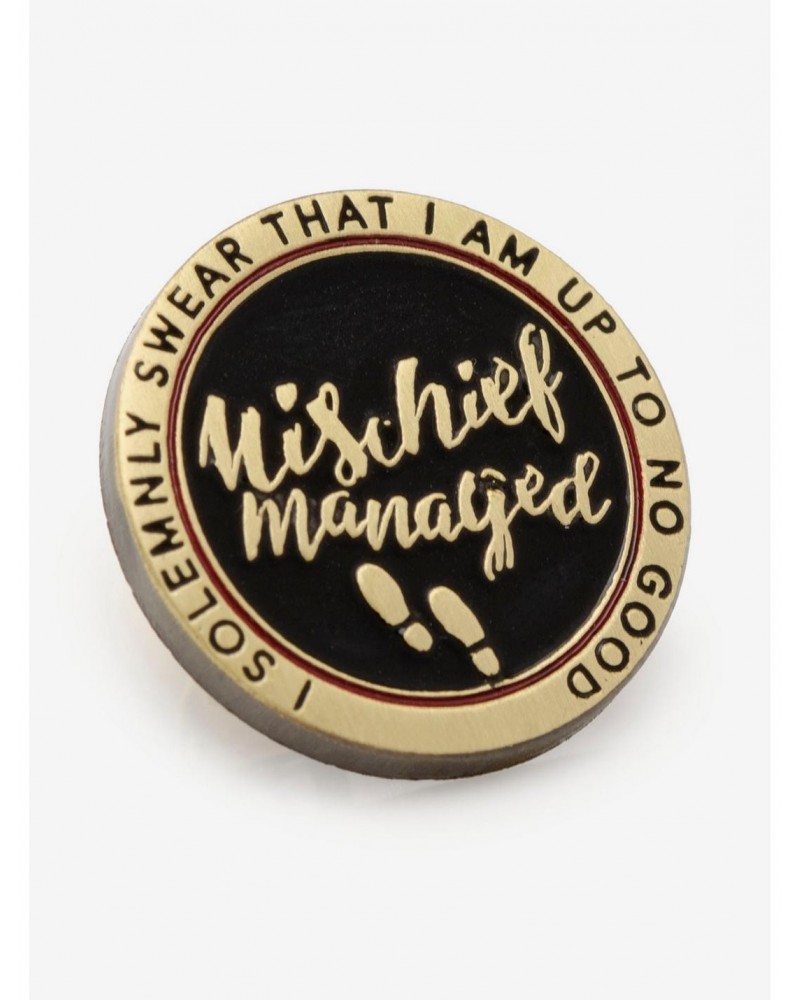 Harry Potter Mischief Managed Gold Lapel Pin $9.64 Pins