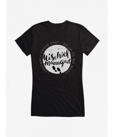 Harry Potter Mischief Managed Circular Logo Girls T-Shirt $7.37 T-Shirts