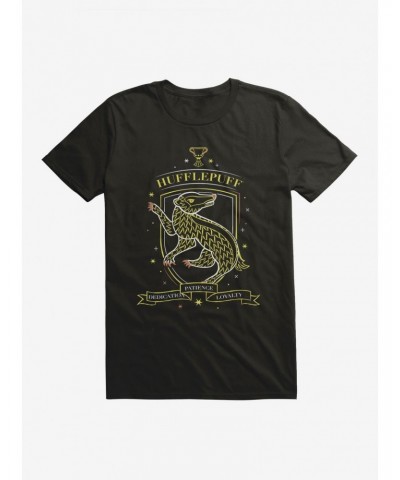 Hary Potter Hufflepuff Sketch Shield T-Shirt $5.74 T-Shirts