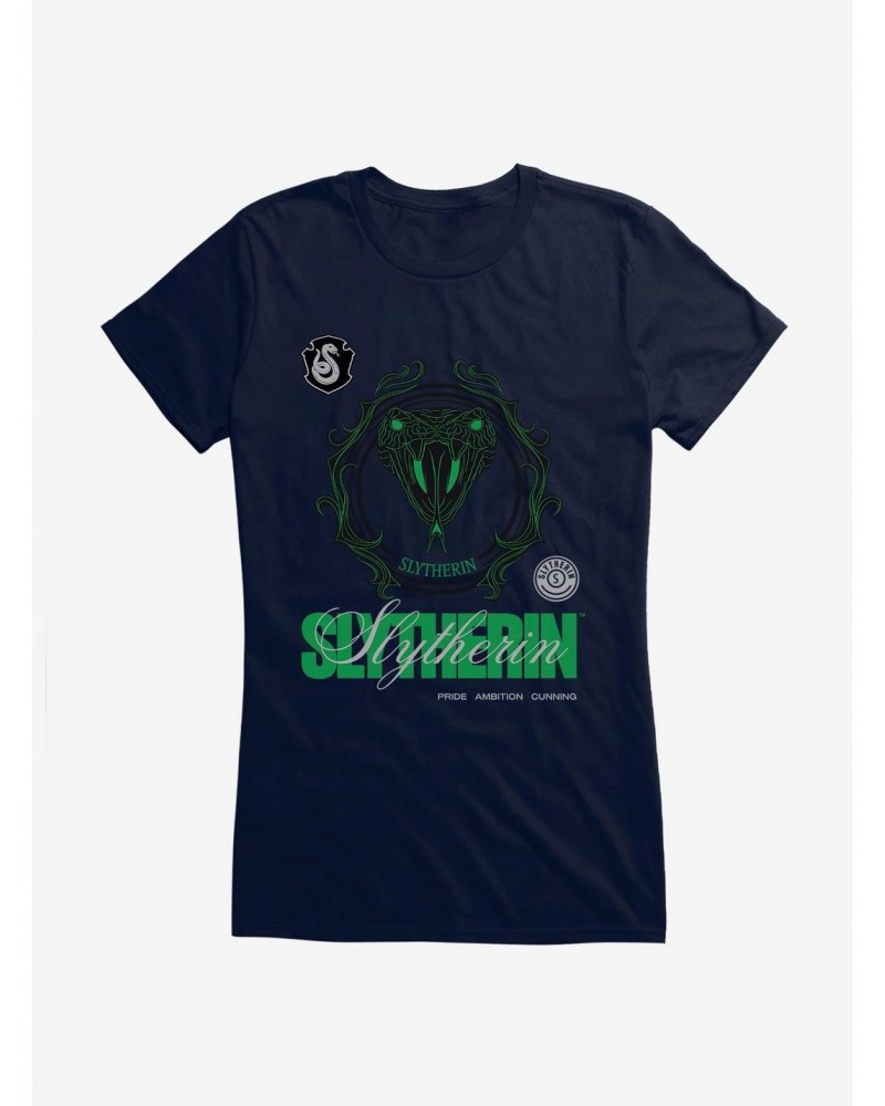 Harry Potter Slytherin Seal Motto Girls T-Shirt $6.57 T-Shirts