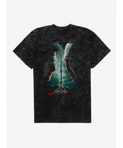Harry Potter and the Deathly Hallows: Part 2 Movie Poster Mineral Wash T-Shirt $6.84 T-Shirts