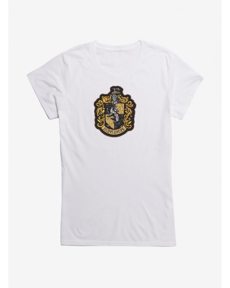 Harry Potter Hufflepuff Coat of Arms Girls T-Shirt $6.77 T-Shirts