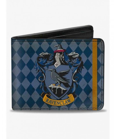 Harry Potter Ravenclaw Crest Diamonds Weathered Bifold Wallet $10.03 Wallets