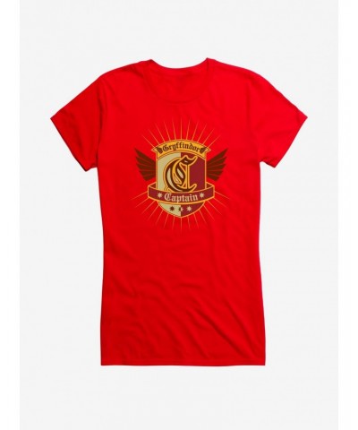 Harry Potter Gryffindor Captain Shield Girls T-Shirt $5.98 T-Shirts