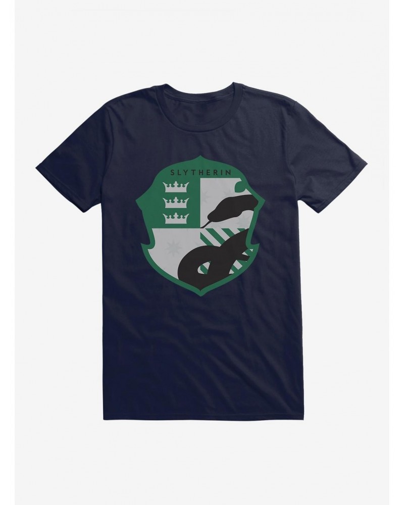 Harry Potter Slytherin Triple Crown Crest T-Shirt $8.41 T-Shirts