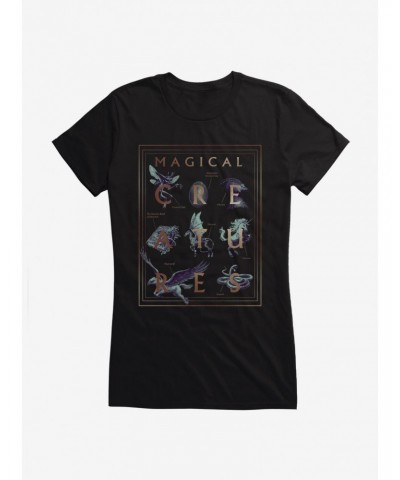 Harry Potter Magical Creatures Logo Girls T-Shirt $7.17 T-Shirts
