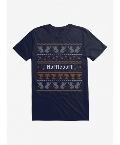Harry Potter Hufflepuff Ugly Christmas Pattern T-Shirt $6.69 T-Shirts