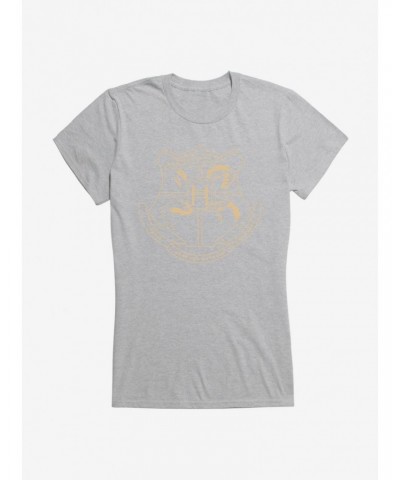 Harry Potter Golden Magic Hogwarts Emblem Girls T-Shirt $8.17 T-Shirts