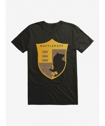 Harry Potter Hufflepuff Triple Crown Crest T-Shirt $6.12 T-Shirts