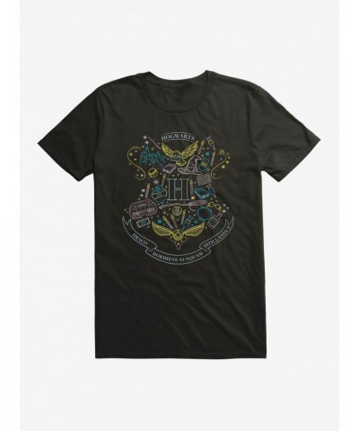 Harry Potter Hogwarts Sketched Shield T-Shirt $7.84 T-Shirts