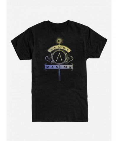 Harry Potter Lumos Maxima Logo T-Shirt $8.41 T-Shirts