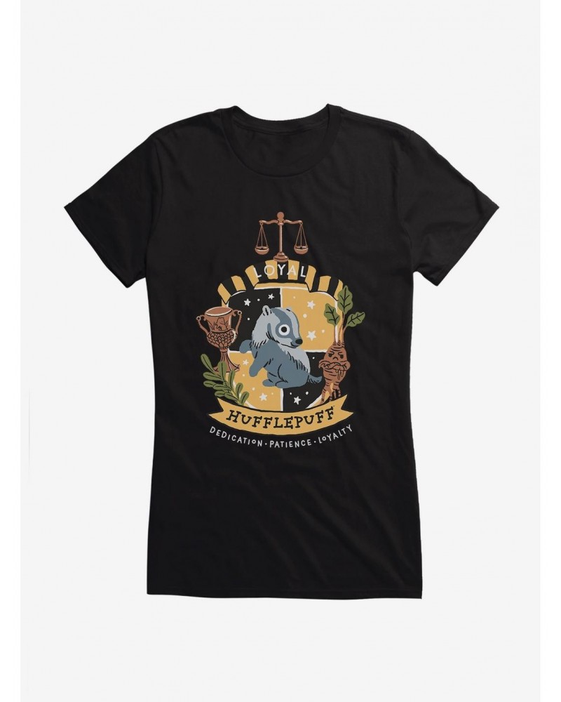 Harry Potter Hufflepuff Loyal Girls T-Shirt $7.57 T-Shirts