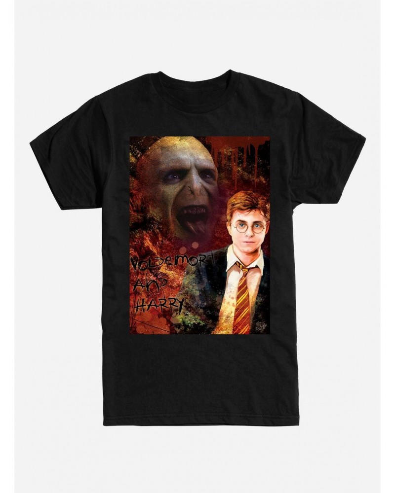 Harry Potter Voldemort Harry T-Shirt $8.22 T-Shirts