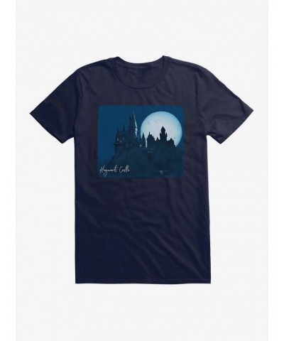 Harry Potter Hogwarts Castle Supermoon Illustrated T-Shirt $6.12 T-Shirts