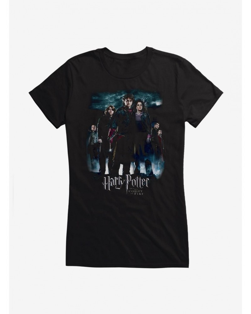 Harry Potter Goblet of Fire Movie Poster Girls T-Shirt $8.17 T-Shirts