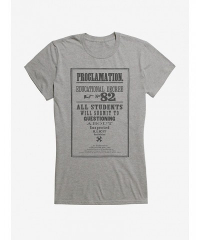 Harry Potter Illicit Activity Decree 82 Girls T-Shirt $7.37 T-Shirts