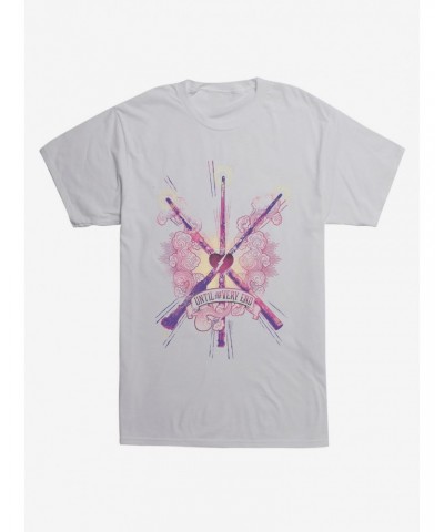 Harry Potter Until The Very End Wands Silver T-Shirt $6.69 T-Shirts