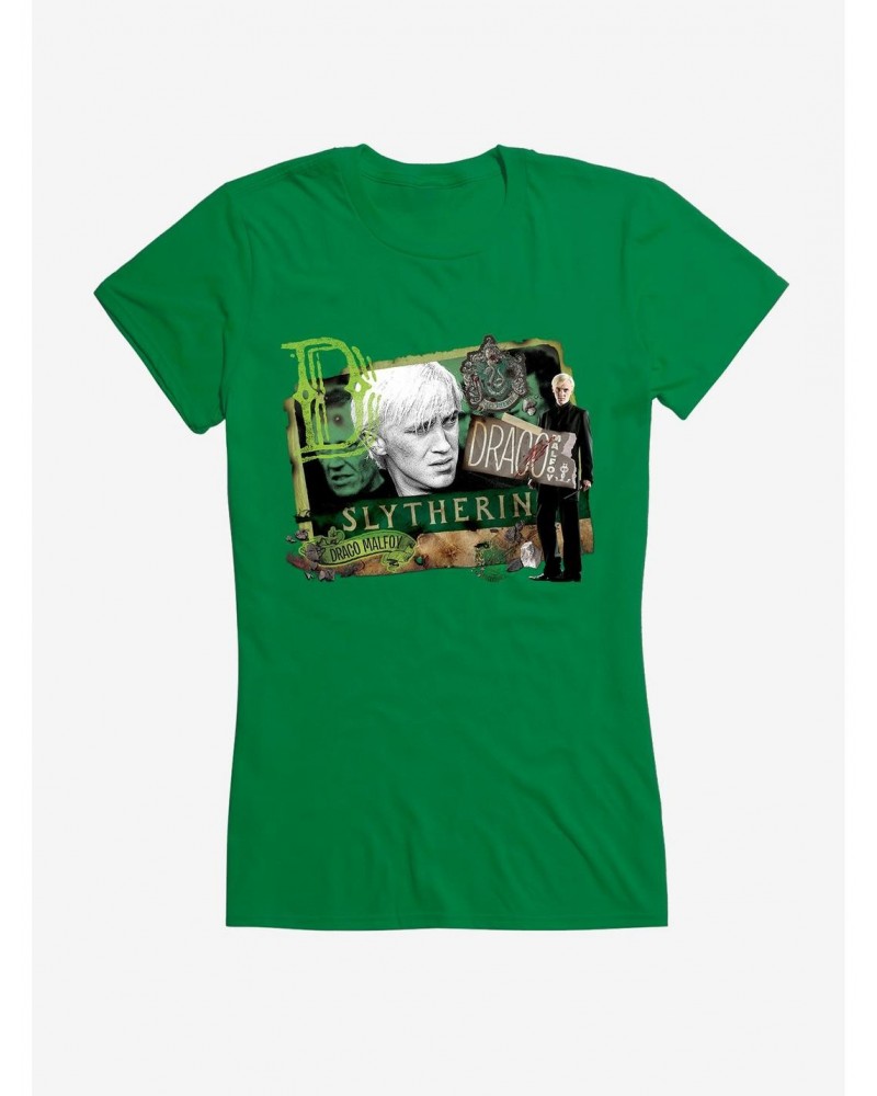 Harry Potter Draco Malfoy Collate Girls T-Shirt $8.57 T-Shirts